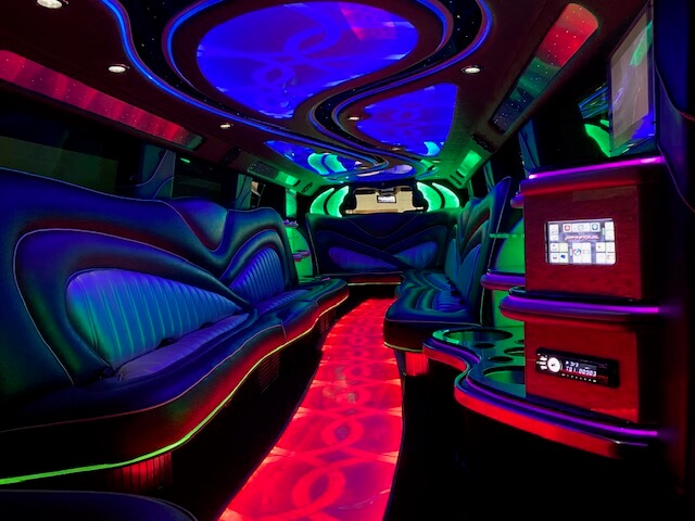 Luxurious limo interior