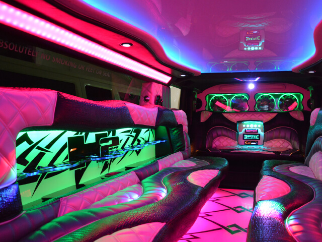 Limousine with leather seats