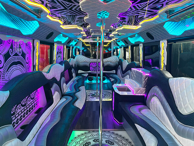 Party bus interior