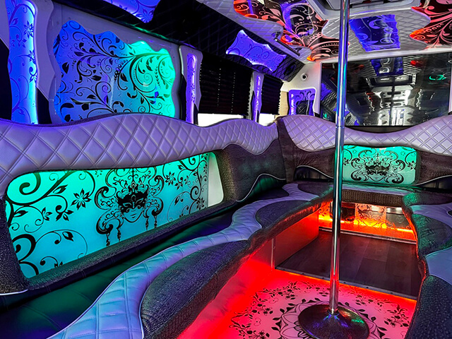Amazing party bus interior