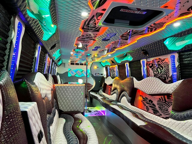 Spacious party bus